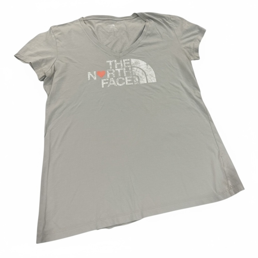 The North Face Women's Light Gray V-Neck Tee